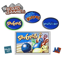 TV Board Games 3-in-1: Silly 6 Pins, Hungry Hungry Hippos, Match 'em