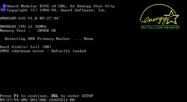 Elitegroup UM8810 PAIO (Carte-mere Clone IBM PC/AT)