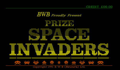 Prize Space Invaders (BWB IN2, £20, 50p/30p Play, 20" Version 1.1) (MPU4 Video)