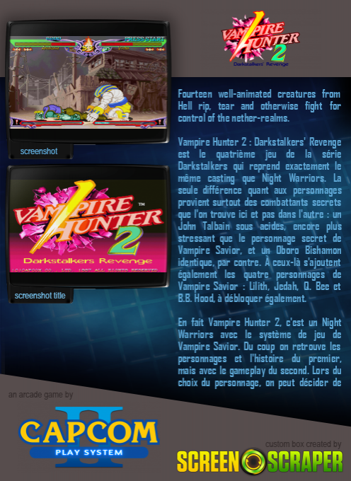 Vampire Hunter 2: Darkstalkers' Revenge dos