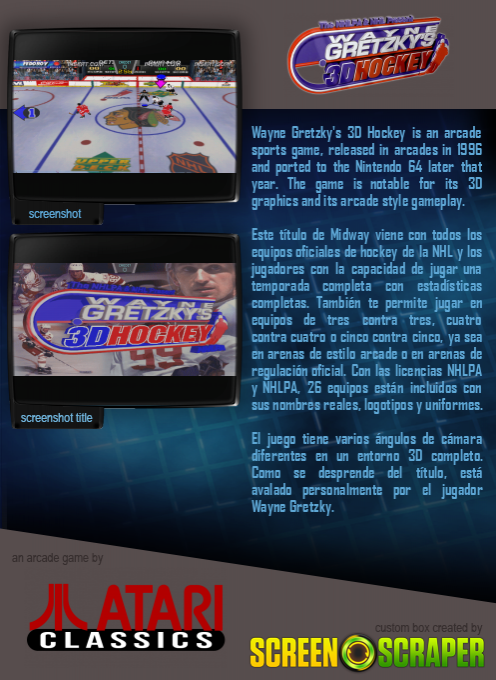 Wayne Gretzky's 3d Hockey dos