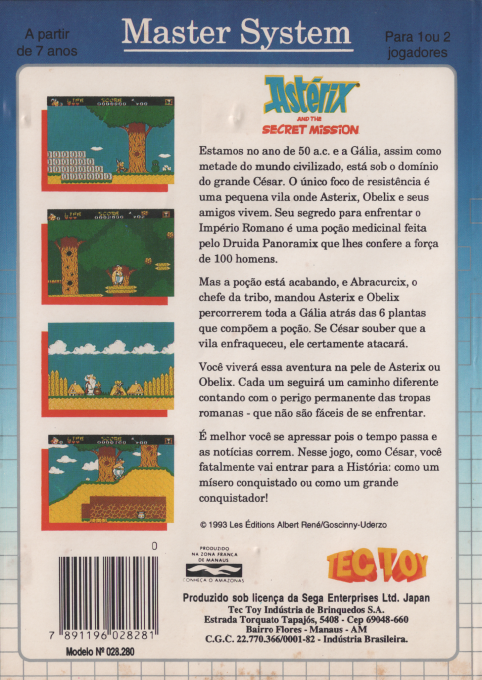 Astérix And The Secret Mission - Dos
