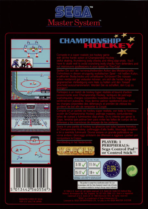 Championship Hockey - Dos