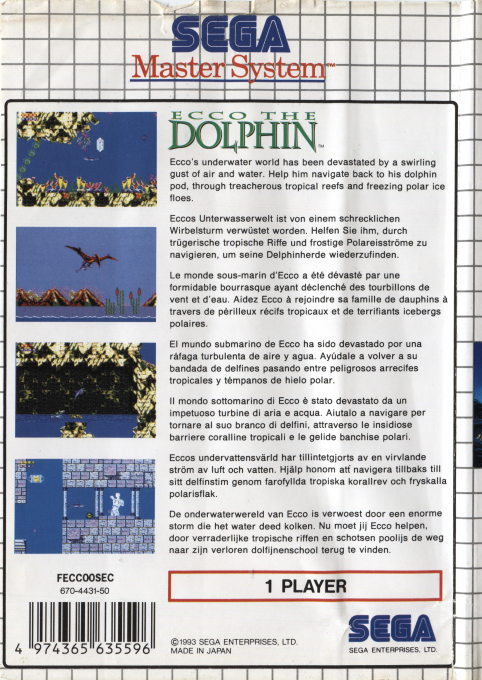 Ecco The Dolphin - Dos