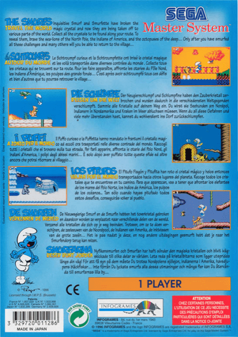 Les Schtroumpfs : Autour du Monde - Dos