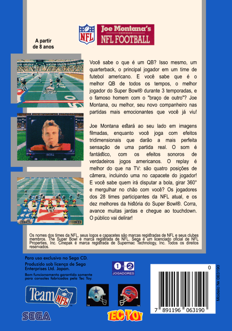 Joe Montana's NFL Football - Dos