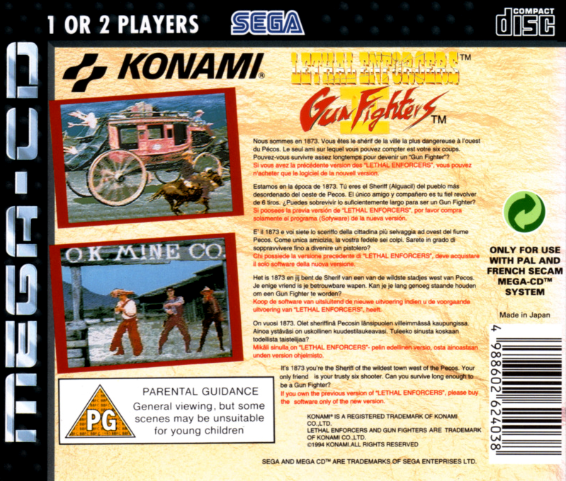 Lethal Enforcers II : Gun Fighters - Dos