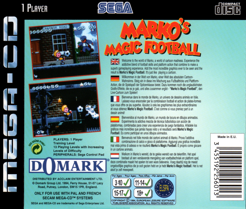 Marko's Magic Football - Dos