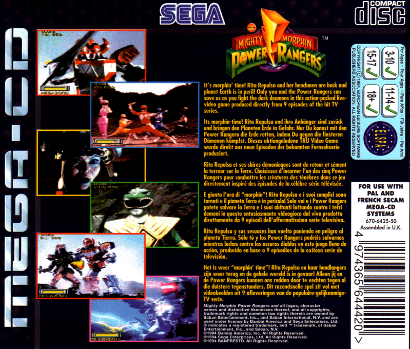 Mighty Morphin Power Rangers - Dos