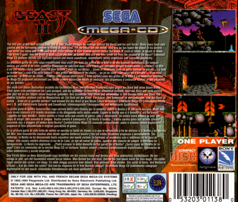 Shadow of the Beast II - Dos