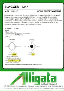 Blagger MSX dos