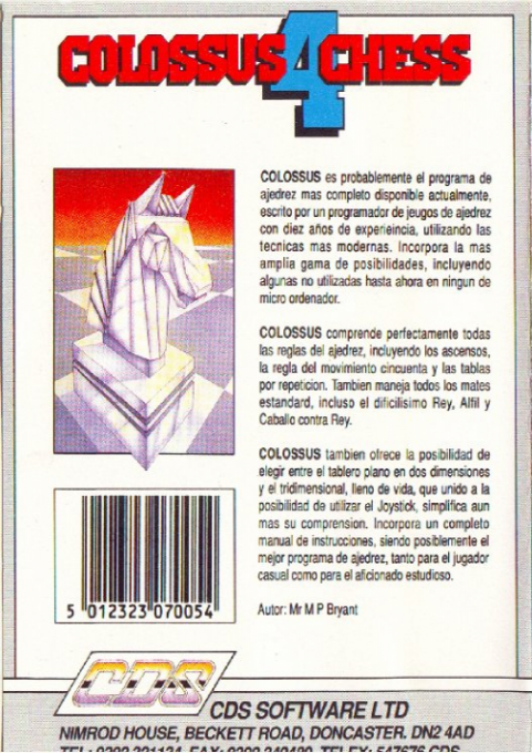 Colossus 4 Chess - Dos