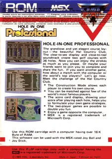Hole In One Professional dos