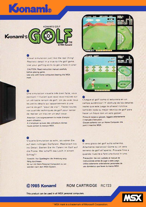 Konami's Golf - Dos
