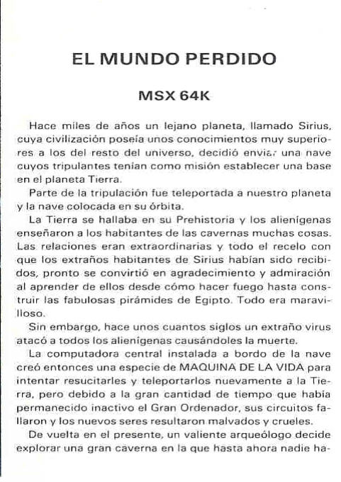 Mundo Perdido, El - Dos