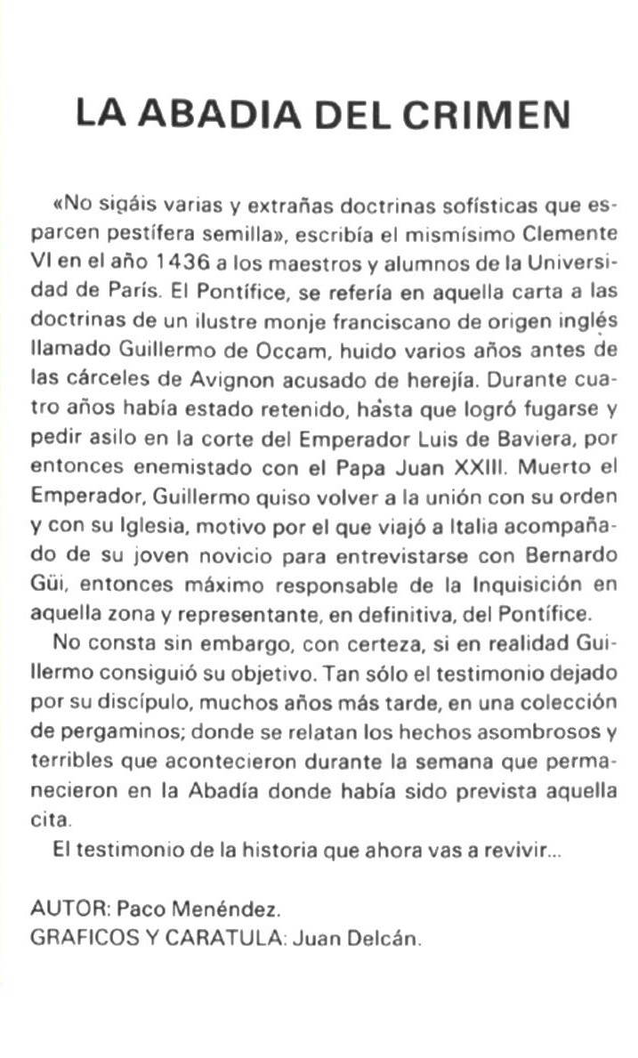 Abadia Del Crimen, La - Dos