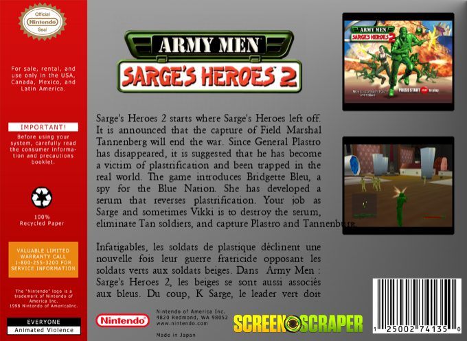Army Men : Sarge's Heroes 2 dos