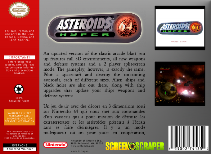 Asteroids Hyper 64 - Dos