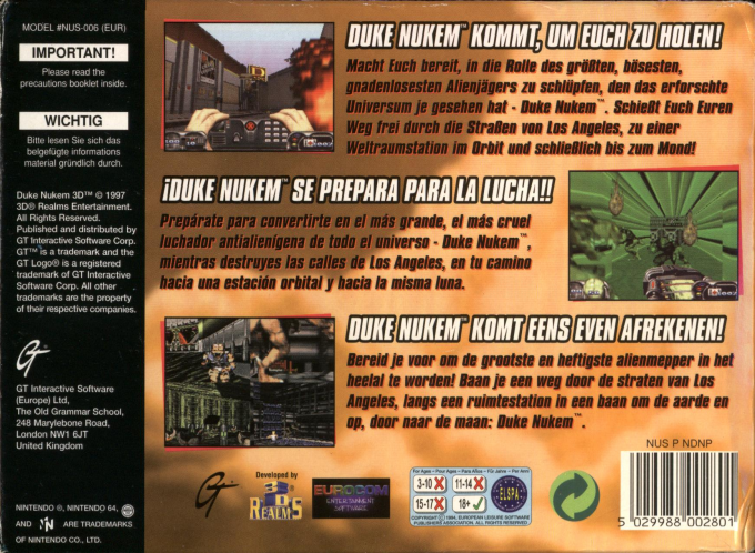 Duke Nukem 64 - Dos