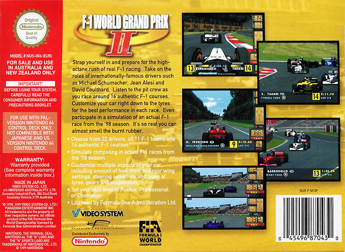 F-1 World Grand Prix 2 dos