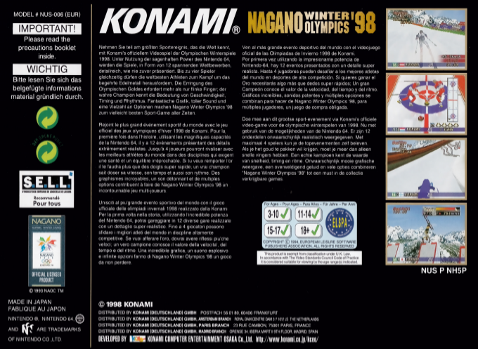 Hyper Olympics in Nagano 64 dos