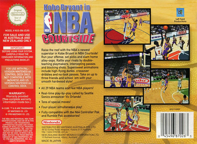 Kobe Bryant in NBA Courtside - Dos