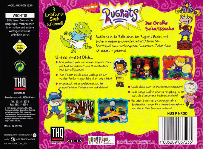 Les Razmoket : La Chasse aux Trésors - Dos