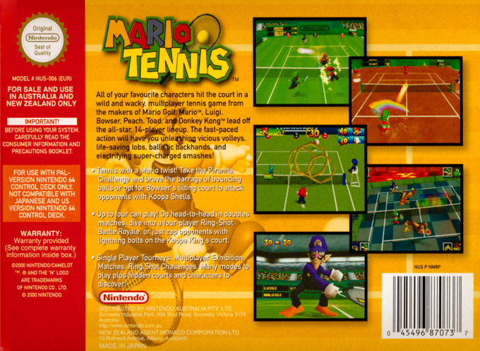 Mario Tennis 64 dos