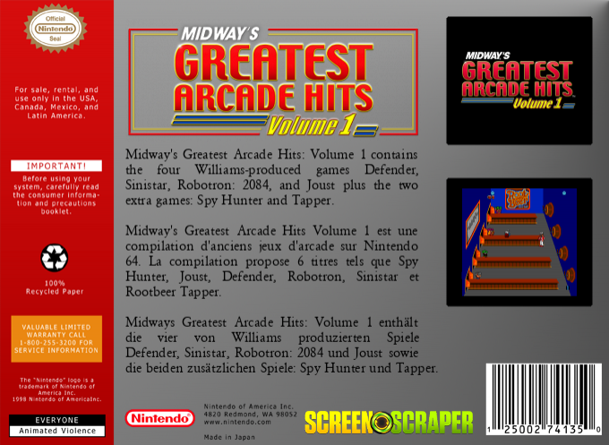 Midway's Greatest Arcade Hits : Volume 1 - Dos