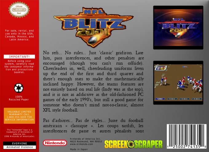 NFL Blitz 2001 dos