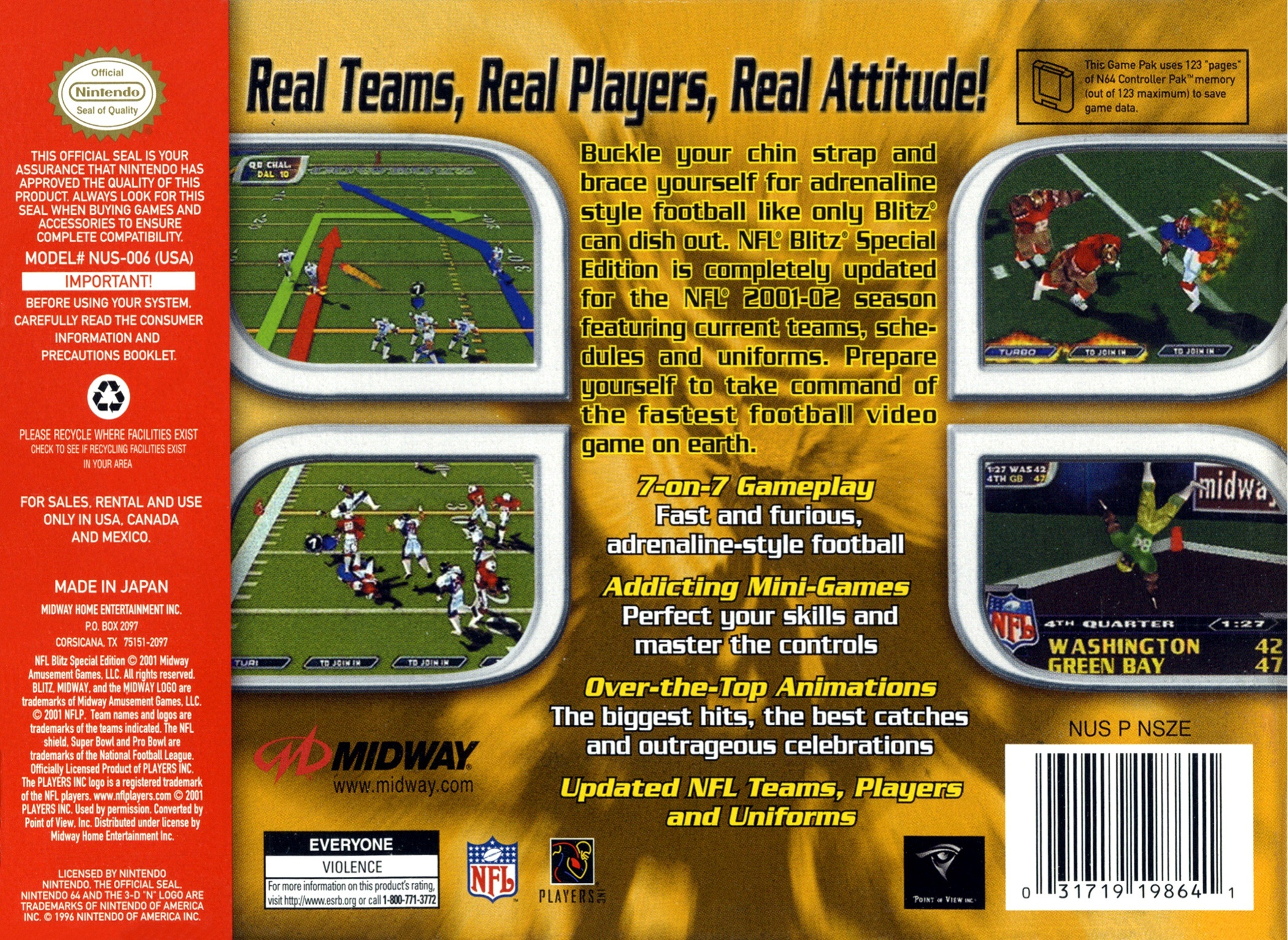 NFL Blitz : Special Edition - Dos