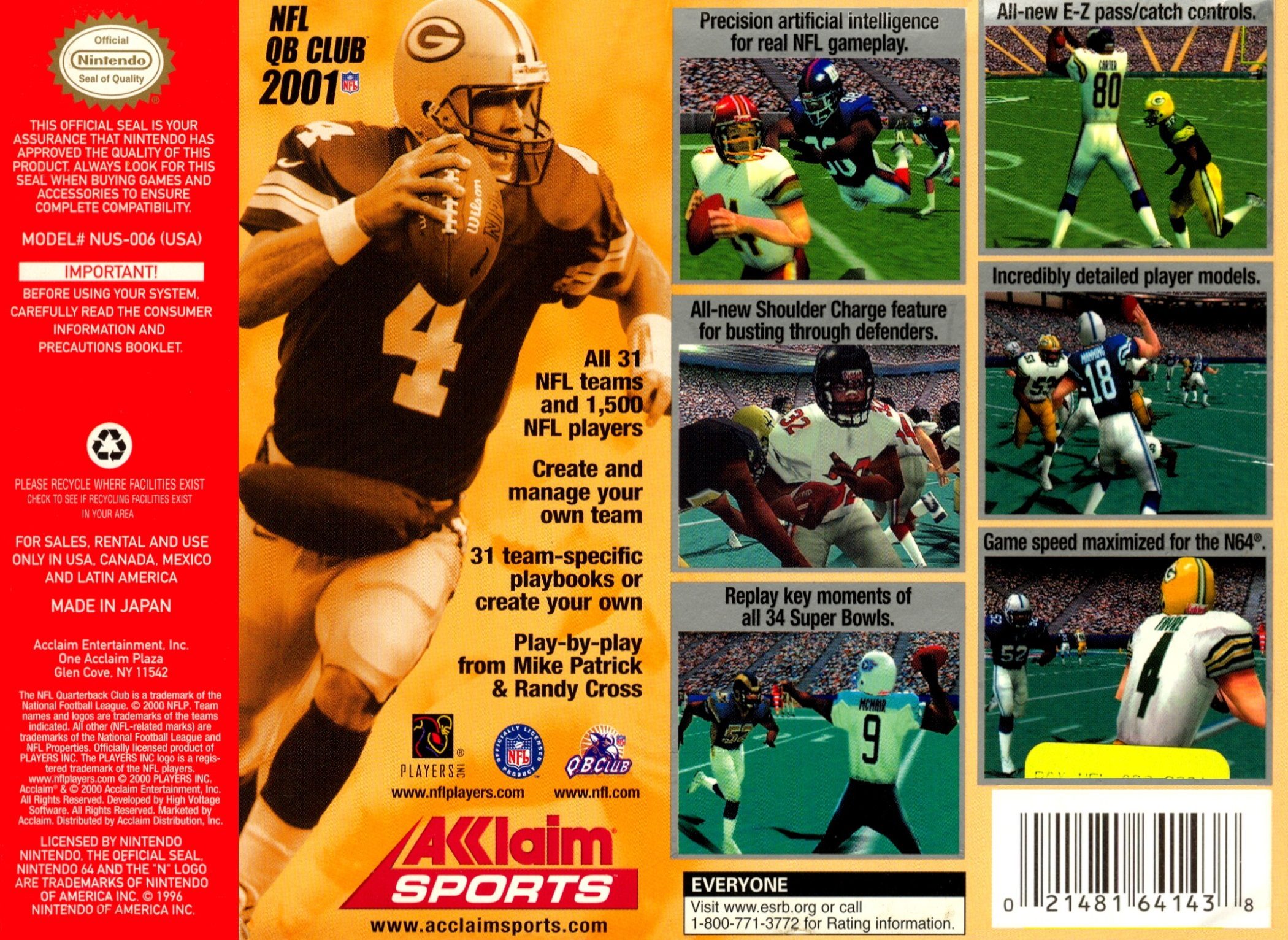 NFL QB Club 2001 dos