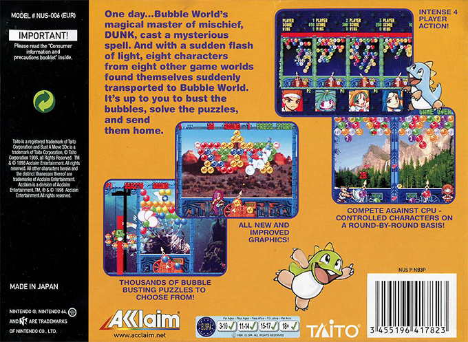 Puzzle Bobble 64 dos