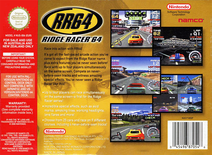 Ridge Racer 64 - Dos