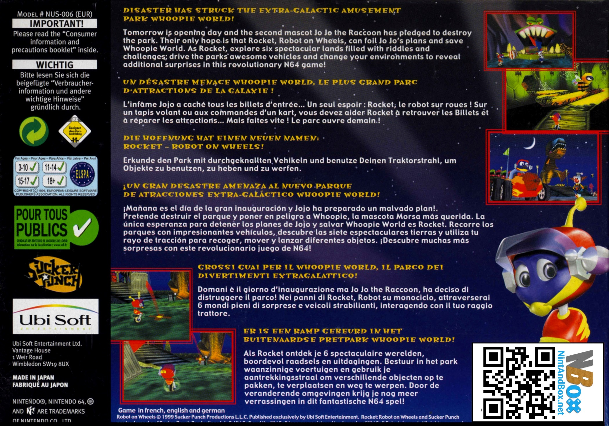 Rocket : Robot On Wheels - Dos