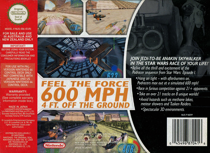 Star Wars Episode I : Racer - Dos