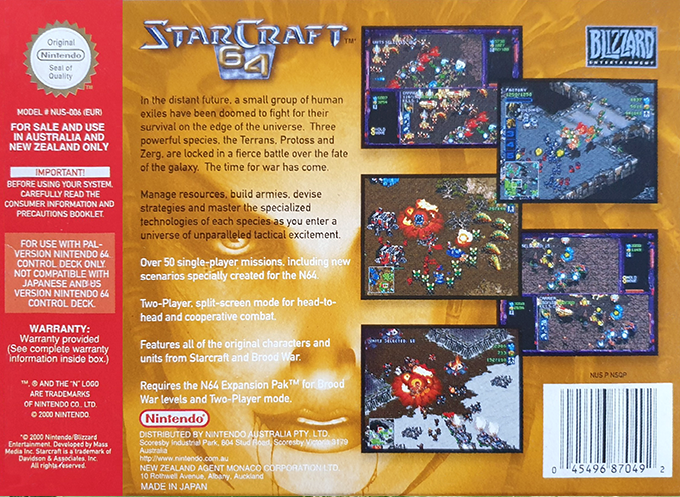 StarCraft 64 - Dos