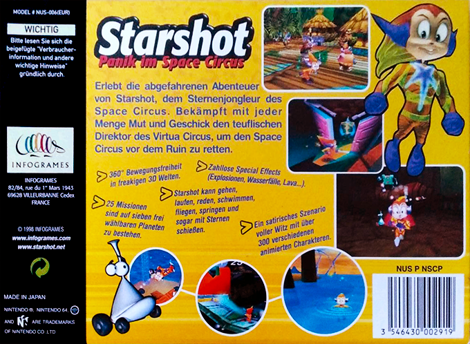Starshot : Panique Au Space Circus - Dos