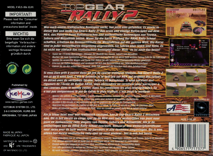 Top Gear Rally 2 dos