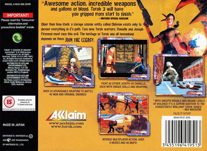 Turok 3 : Shadow of Oblivion - Dos