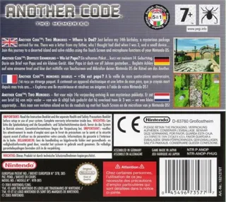 Another Code : Mémoires Doubles dos