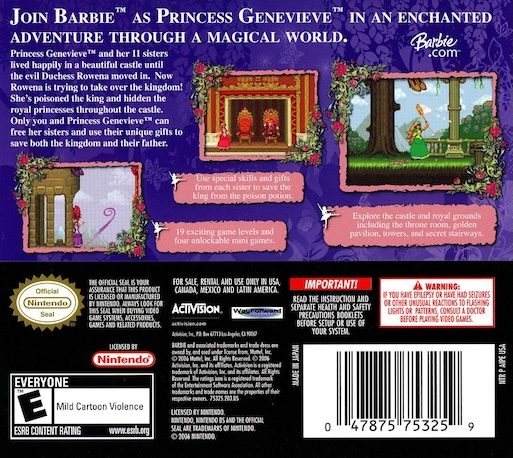 Barbie au Bal des 12 Princesses dos