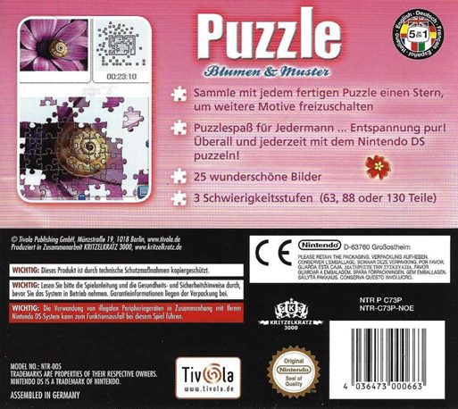 Blumen & Muster Puzzle - Echter Puzzlespass fuer U dos