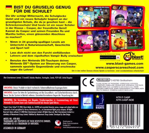 Casper à l'Ecole des Fantômes : Chahut dans la Classe - Dos