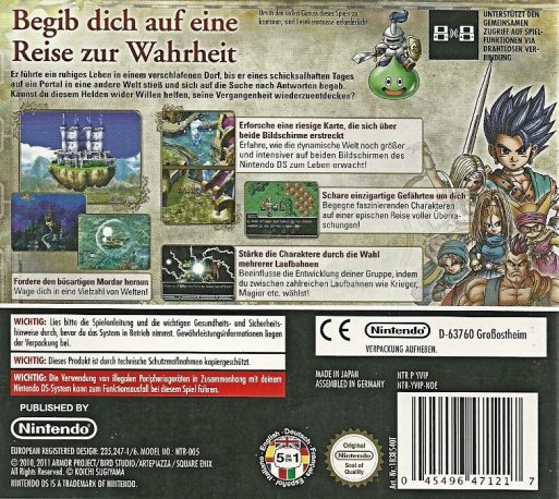 Dragon Quest VI : Le Royaume des Songes dos