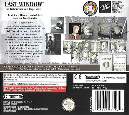 Last Window : Le Secret de Cape West dos