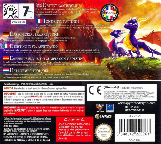 The Legend of Spyro: Dawn of the Dragon dos