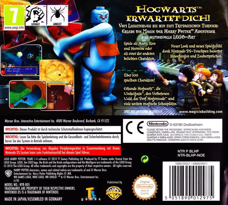 LEGO Harry Potter - Années 1 à 4 dos