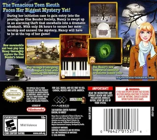 Nancy Drew: The Mystery of the Clue Bender Society dos