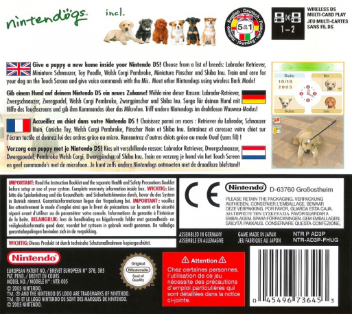 Nintendogs : Labrador & ses Amis - Dos